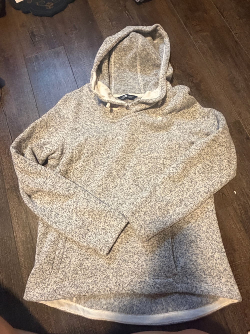 The north face Women's Heather Gray Hooded Pullover Sweater